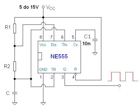 Circuito integrado 555 astable